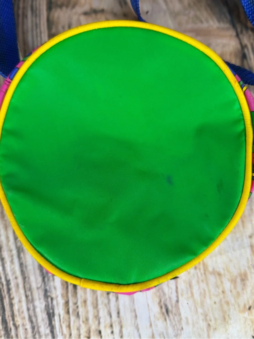 Vintage 1992 Barney Round Crossbody Bag Coin Purse Kids Lyons Group Vintage Rare
